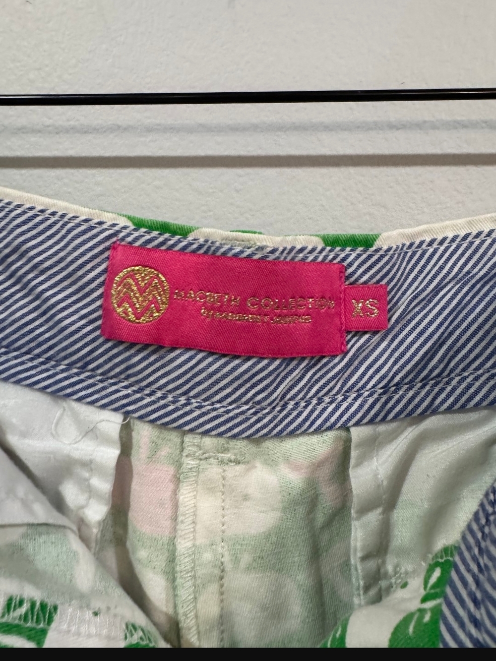 Macbeth Collection Green Whale Print Cotton Shorts Xs - Picture 3 of 6
